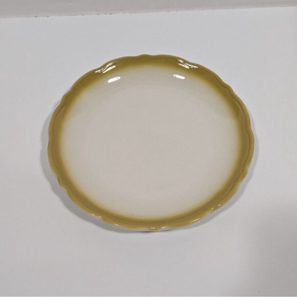 Syracuse China Beige White Side Plate Scalloped Edge Vintage Durable Ceramic - Picture 2 of 6